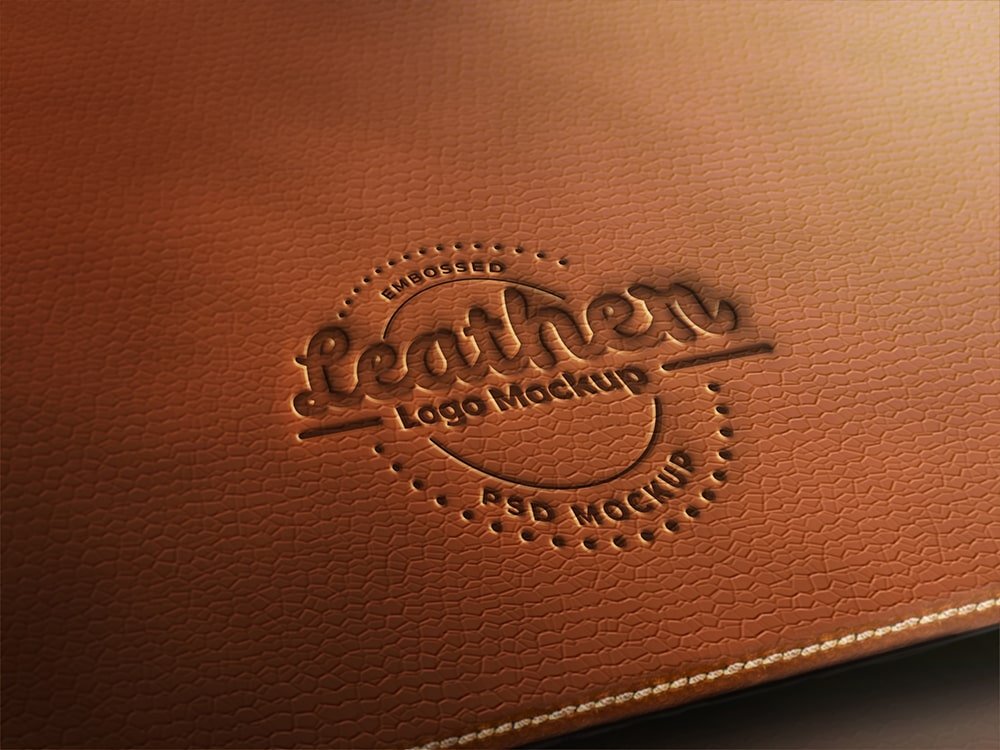 Leather Logo Design Mockup